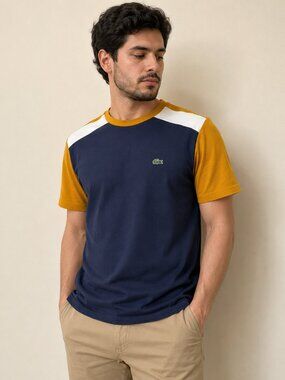 Lacoste Regular Fit Colorblock Cotton Knit T-Shirt XXL